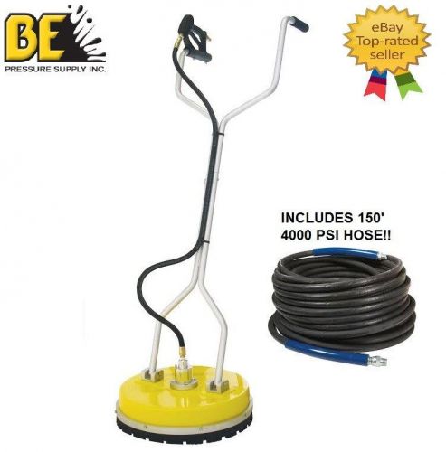 Be pressure whirl-a-way 20&#039;&#039; flat surface cleaner-washer + 150&#039; pressure hose for sale