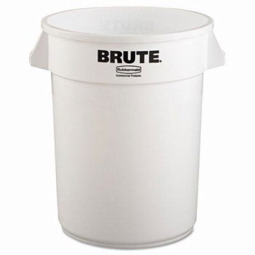 Rubbermaid  brute refuse container, round, plastic, 32gal, white (rcp2632whi) for sale