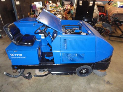 American lincoln sc7750 ride on floor sweeper scrubber model 505-818 gas sc-7750 for sale