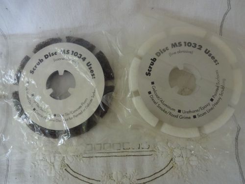 2 scub disc ms 1034 (coarse abrasive) 2n disc ms 1032 fine abrasive new wo  tags for sale