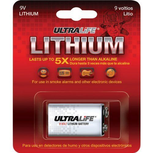 NEW Ultralife U9VL-JPBP Long-Life 9V Lithium Battery