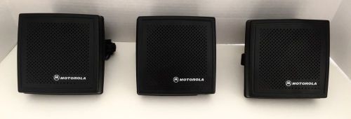 Motorola HSN4031A Black Speakers w/ Brackets &amp; Wingnuts - Lot Of 3