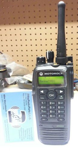 Motorola mototrbo uhf xpr6550 radio+charger 403-470 mhz+new housing+bench check! for sale