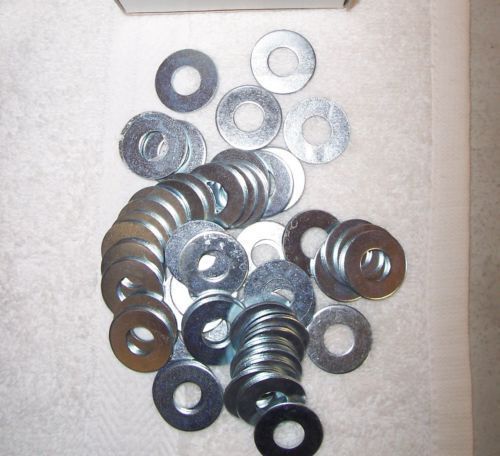 Flat washers 3/8&#034; uss zinc plated - grade 2 - steel - 100 pack for sale