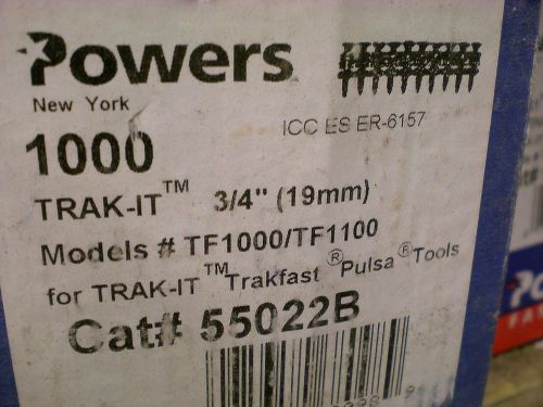 Powers Trak-IT  3/4&#034; (1000pcs) #55022B with 1 fuel cell