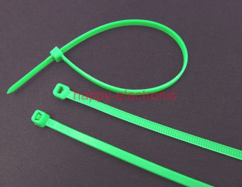 1000 x Green CABLE TIES 200mm(8&#034;) x 3.6mm ZIP TIE WRAPS BASES