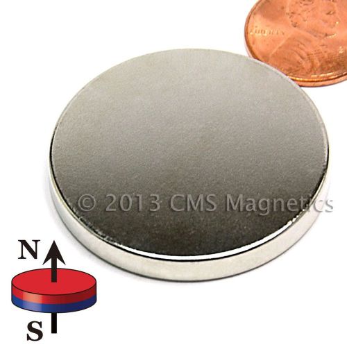 Neodymium disk magnets n42 1.5&#034; x 3/16&#034; ndfeb rare earth magnets lot 5 for sale