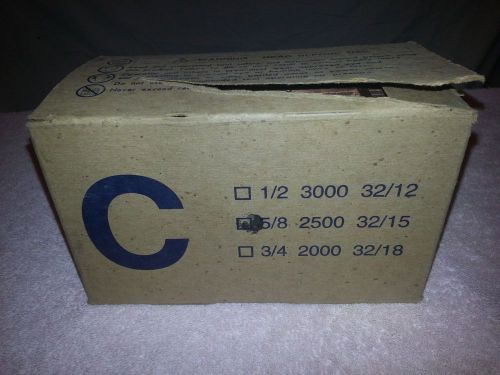 Approx 2500 count of 5/8&#034; x 1-1/4&#034; 32/15 staples box closing carton type c for sale