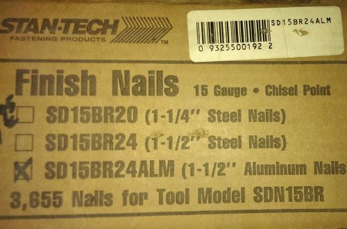 1 1/2&#034; 15 gauge angled aluminun finish nails for Bostitch