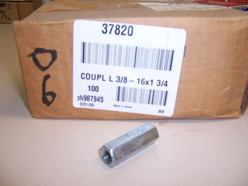 Threaded Rod Coupling Nut Zinc 3/8-16 x 1-3/4 - 100 pcs --- Fastenal #37820