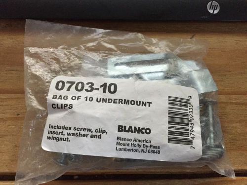 Blanco 0703-10, Bag of 10, Undermount Clips