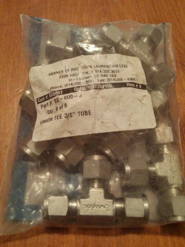 NEW Swagelok Stainless Steel 3/8&#034; Union Tee SS-600-9