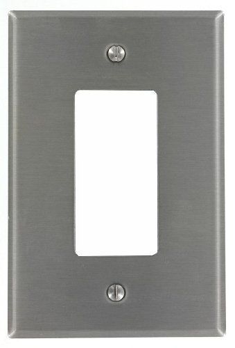 Leviton SO26 1-Gang Decora/GFCI Device Decora Wallplate  Device Mount  Stainless