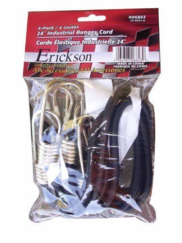 NEW Erickson 06843 Black 24&#034; Industrial Bungey Cord  (Pack of 4)