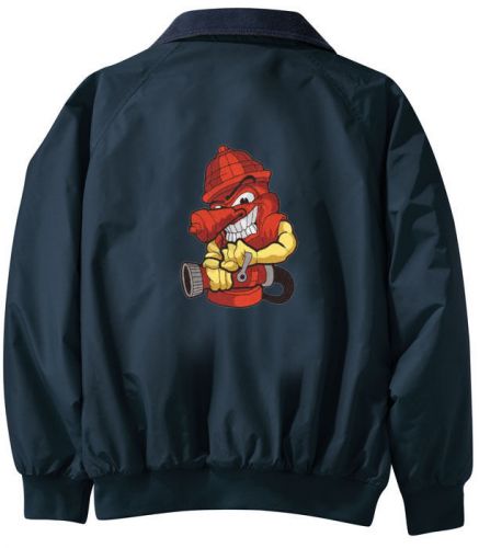 Fireman firefighter embroidered jacket - jacket back - sizes xs thru xl for sale