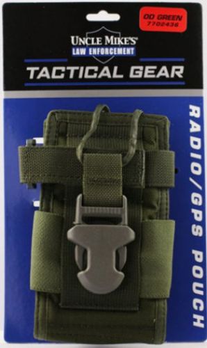 Uncle mike&#039;s 7702436 tactical small radio/gps pouch od green for sale