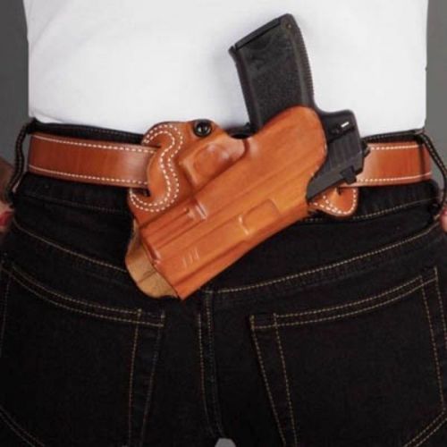 Desantis 067 s.o.b. small of back belt holster right hand tan 1911 leather for sale