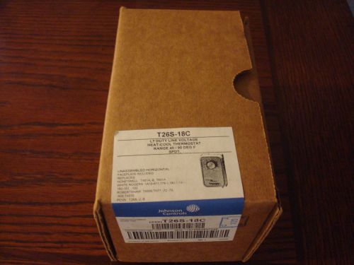 Johnson Controls T26S-18C Voltage Thermostat (240) New in the Box