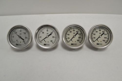 LOT 4 WEISS 0-30/160 PSI 2 IN DIAL 1/4 IN NPT PRESSURE GAUGE B218255