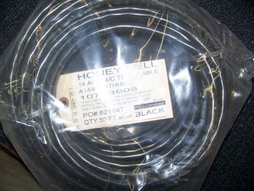 Honeywell 14/4 Black Tray Cable-ROHS 50 Ft. # 10703908 New