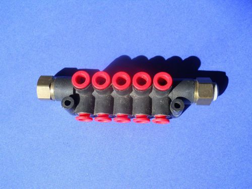 Pneumatic one quick push to connect union manifold connector 10 way od 6mm for sale