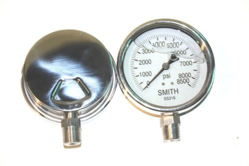 Pressure Gauge Smith SS316  0-8500 P.S.I log splitter parts  SPLITez