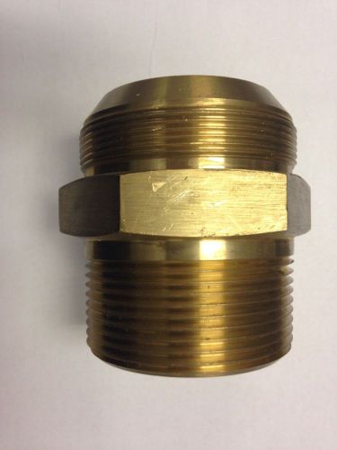 Brass adapter 2&#034; male pipe x 2&#034; male jic for sale