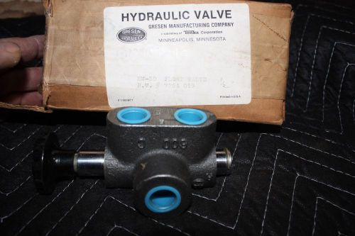 GRESEN   HM50   Hydraulic Pressure Control,  Float,  Selector Valve,  NEW in box
