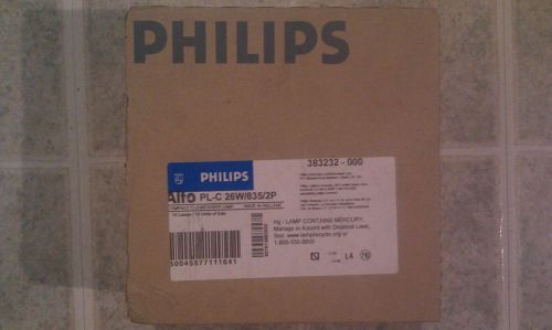 10 philips alto pl-c 26w/835/2p 383232 compact fluorescent 2 pin g24d-3 3500k for sale