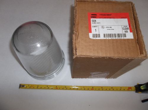 Crouse Hinds G54 Globe, Glass Vapor Proof Clear H/R  ~ $AVE~