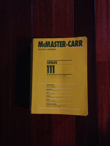 McMASTER CARR CATALOG No. 111 Industrial Supply