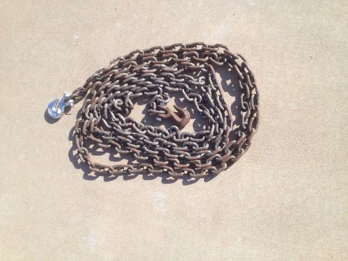 Heavy duty 1/4&#034;x18&#039; log &amp; or pulling chain with grab hooks for sale