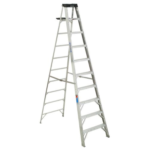 Werner 10 ft. aluminum step ladder 300 lb. load capacity type ia duty rating for sale
