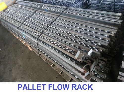 Pallet flow rack wheel skates staggered 10&#039; long  5&#039; long cheap industrial racks for sale