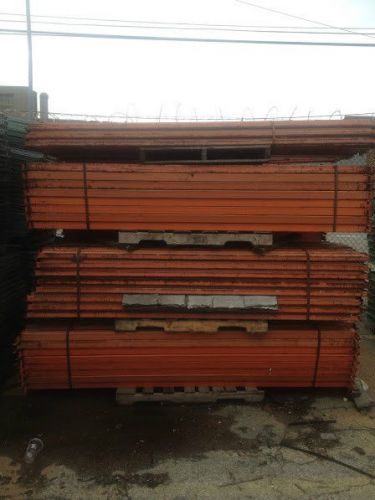 102&#034; x 3&#034; orange ridge rack pallet rack beams: used and in great condition** for sale