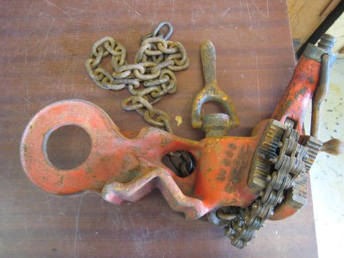 RIDGID 640 1/2&#034; - 5&#034; TOP SCREW CHAIN POST VISE USED FREE SHIPPING