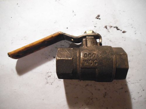 1&#034; brass ball valve ( handle is bent slightly) - used for sale