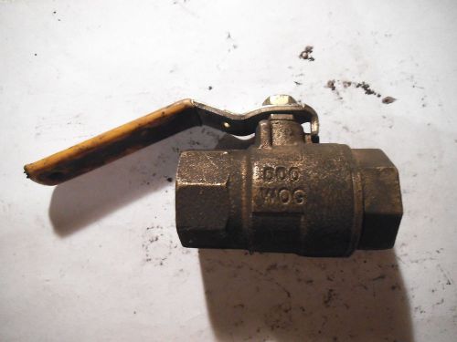 1&#034; BRASS BALL VALVE ( HANDLE IS BENT SLIGHTLY) - USED