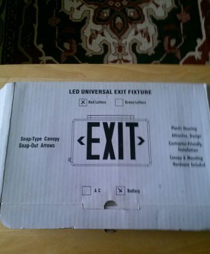 Battery led universal exit fixture for sale