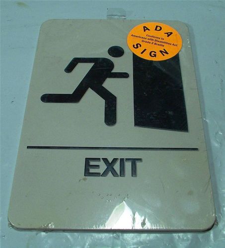 ADA SIGN &#034;EXIT&#034; CONFORMS TO AMERICANS WITH DISAILITIES ACT GRADE 2 BRAILLE