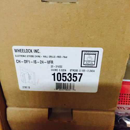 Lot of 10  wheelock ch-df1-lsm-24-vfr electronic strobe chime for sale