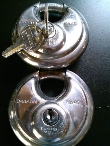 Master Lock set of (2) Disc locks same key code