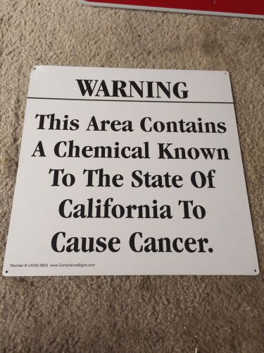 metal California Proposition 65 Sign 15&#034;x15&#034; (area state chemical cause cancer)