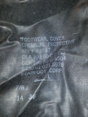 Nbc, chemical protective overboots boots, 1 pair large 8 - 14  winter for sale