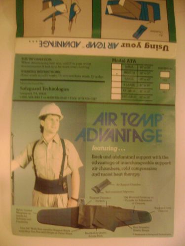 Air Temp Advantage ATA Size Medium 32&#034; - 37&#034; Back Belt NEW Made in the USA