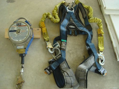 Sala exofit harness sz l, shockwave 2 lanyards, and sala srl, 50 ft, used for sale