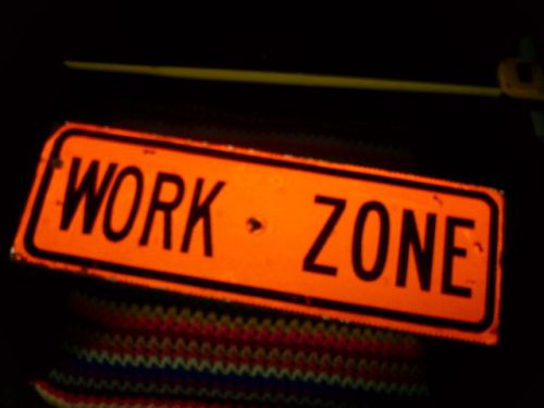 Work zone sign ~ road construction for sale