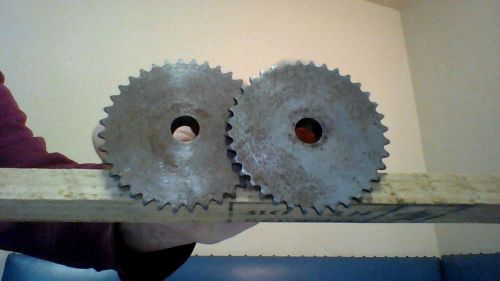 2 Vintage 3&#034; Industrial Chain Sprockets * 36 Tooth * 1/2&#034; Bore * Gear Sprocket