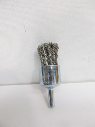Weiler 10030, 3/4&#034;, .020, Stainless Steel, Knot Wire End Brush