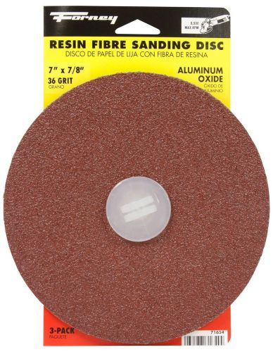Forney 71654 Sanding Discs, Aluminum Oxide with 7/8-Inch Arbor, 7-Inch, 36-Grit,